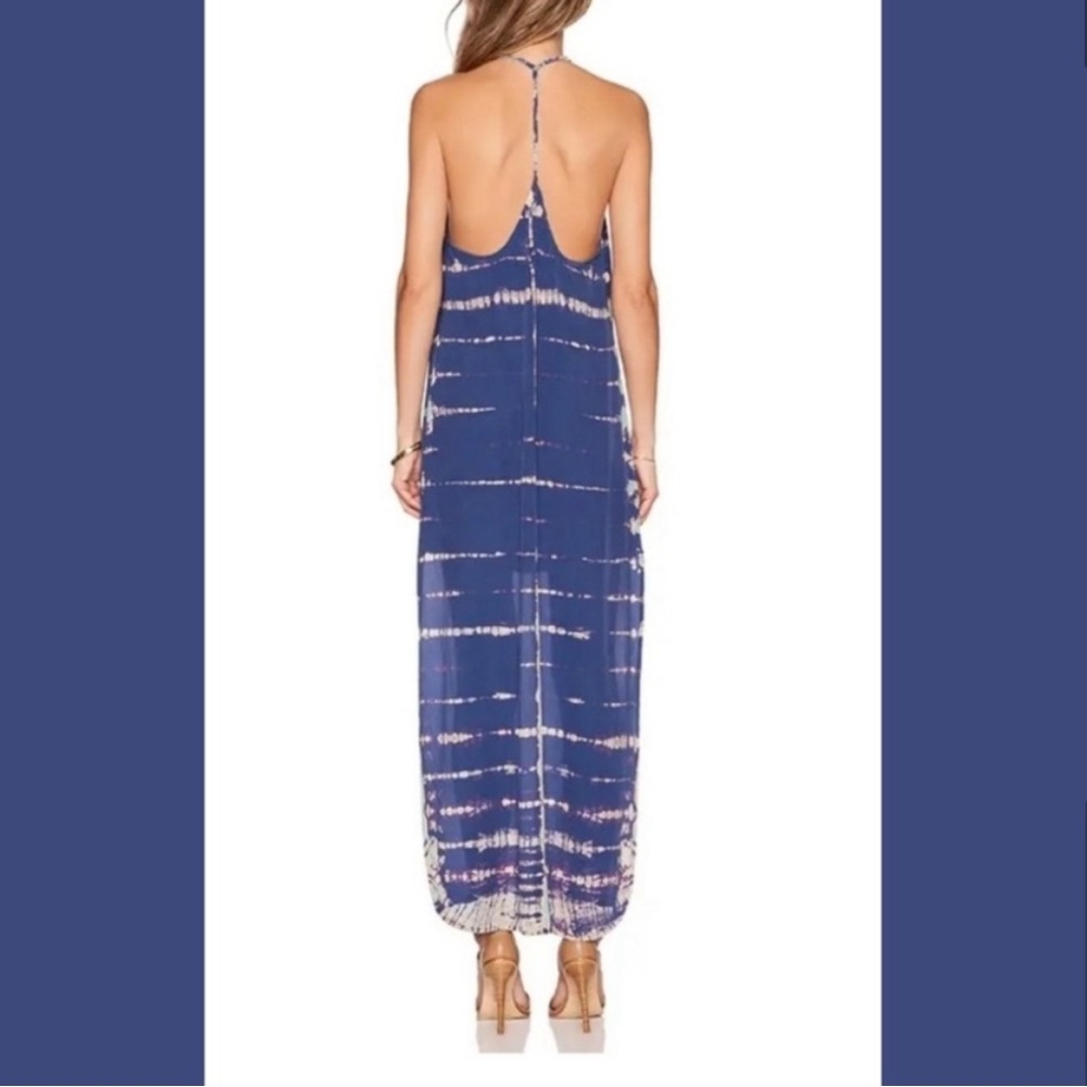 Gypsy 05 Violet Tie Dye Hi Low Silk Dress-Size XS - Picture 3 of 6